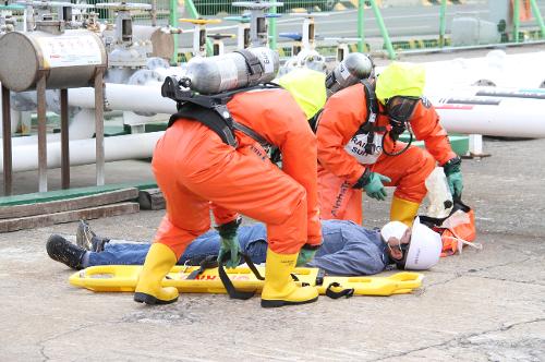 201028-제주해경, 제주항 암모니아 유출사고 대응 훈련 실시 사진2