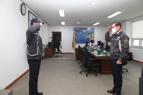 제410기 신임 의무경찰 전입(21.01.18) 사진2
