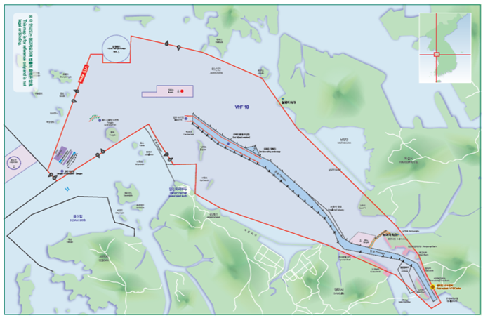 평택항 VTS 관제구역도 이미지