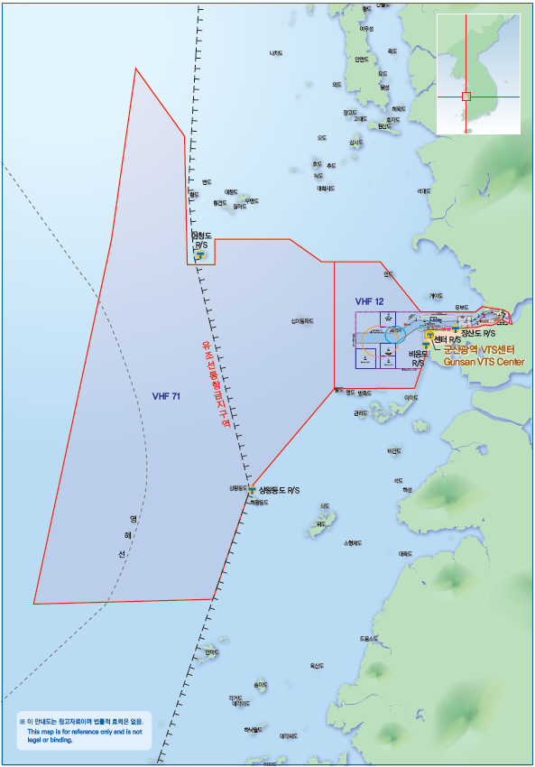 관제구역도 이미지. 군산·장항항 관제구역 : 자세한 위치는 아래를 참고하세요.