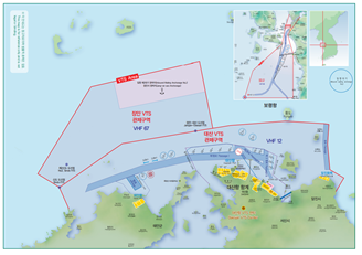 대산관제구역  VTS 관제구역도 이미지
