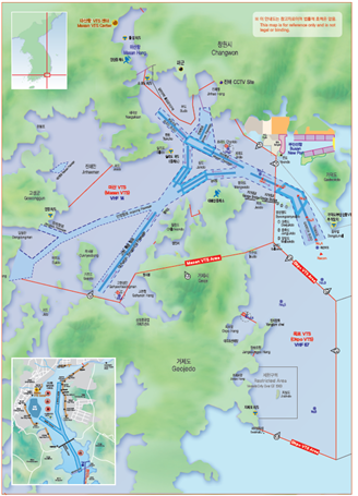 마산해상교통관제센터 관제구역도 이미지