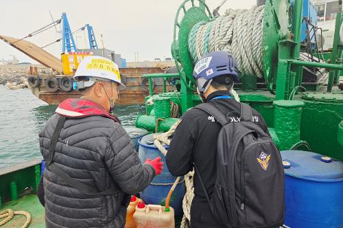부안해경, 해상공사 현장 해양오염사고 예방 점검 실시 2