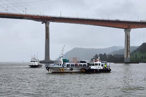 창원해경, 마창대교 교각 충돌 대비 수난대비기본훈련 실시(230921) 사진2