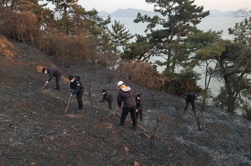 창원해경, 마산 구산면 실리도 화재 발생 진화완료(19.01.25) 7