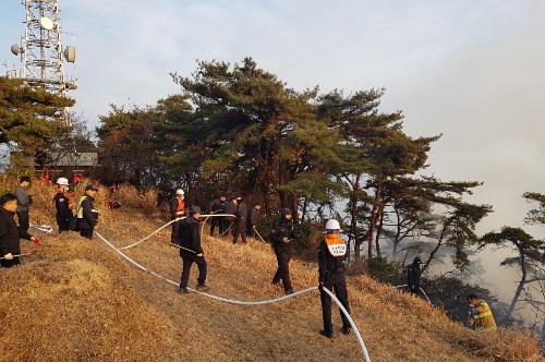 창원해경, 마산 구산면 실리도 화재 발생 진화완료(19.01.25) 4