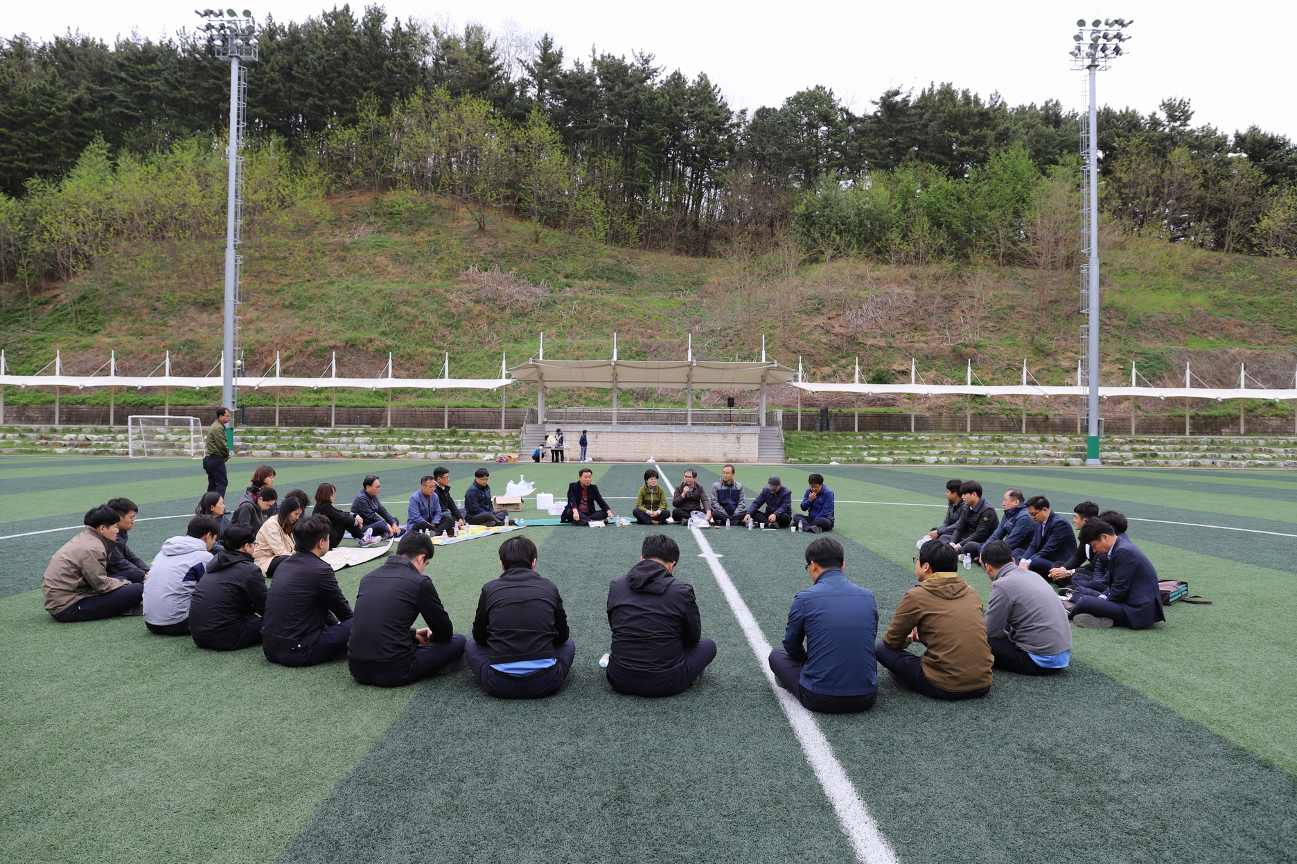 후포체육공원에서 소통중인 울진해경