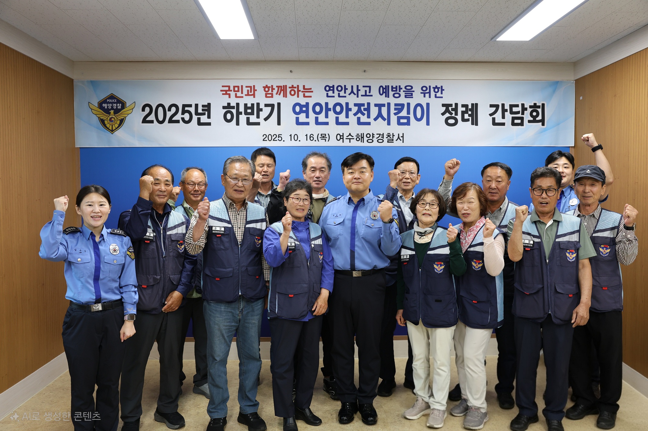 여수해경, 2025년 하반기 언안안전기킴이 정례 간담회 사진 여수해경, 2025년 하반기 언안안전기킴이 정례 간담회 사진