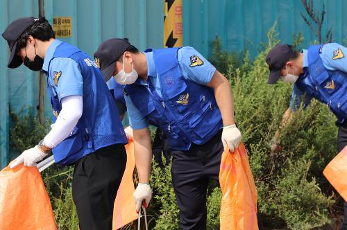 (200819) 집중호우로 밀려온 해양쓰레기 정화활동 1