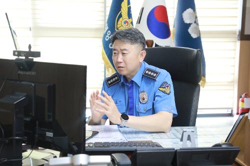 장진수 평택해양경찰서장, 가을철 낚시어선 성수기 대비 화상회의 실시