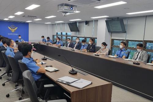 (220902)사천해경_ 제11호 태풍 힌남노 북상 관련 상황판단회의 개최 사진1