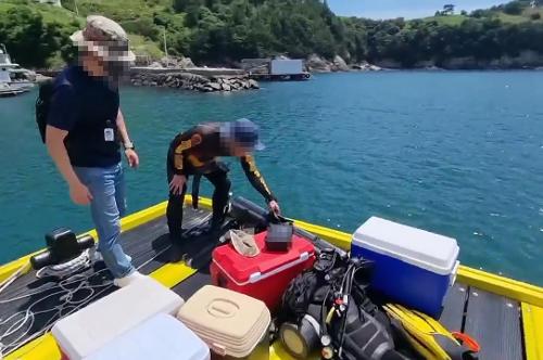 (221004)사천해양경찰서, 가을 성어기 불법 다이버활동 단속 사진1