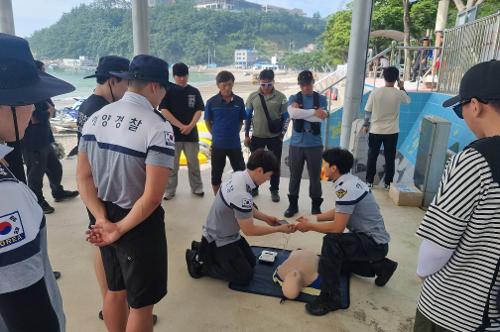 (230706)사천해경, 해수욕장 인명사고 대응강화 훈련 사진5