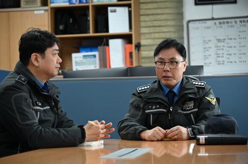 (240205) 토끼섬 인근 좌초선박 및 성산파출소 현장점검 사진1