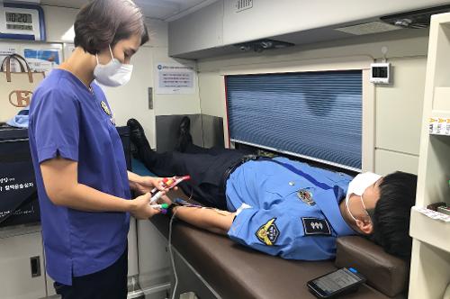 (0903) 해양경찰의 기념 사랑의 헌혈 실시  1