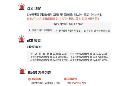 해양안보범죄 신고 포상금 제도 시행! 사진2